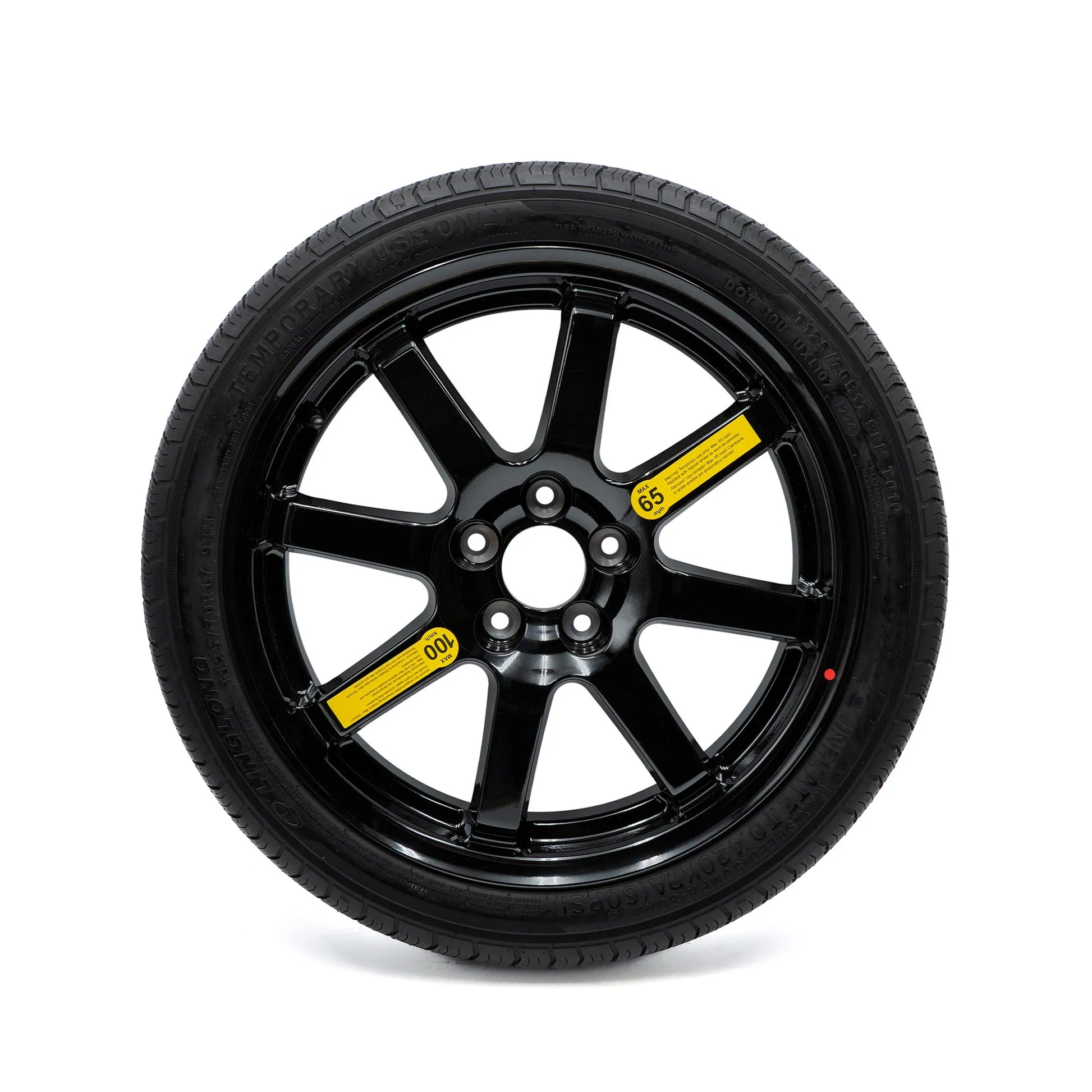 EZ Spare Wheel 125/70R17 compact temporary spare tire with black alloy wheel.