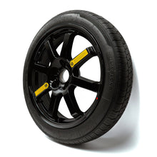Side angle view of EZ Spare Wheel with 145/80R17 temporary spare tire