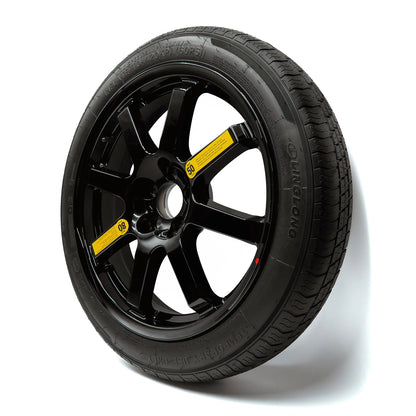 Side angle view of EZ Spare Wheel with 165/70R17 temporary spare tire