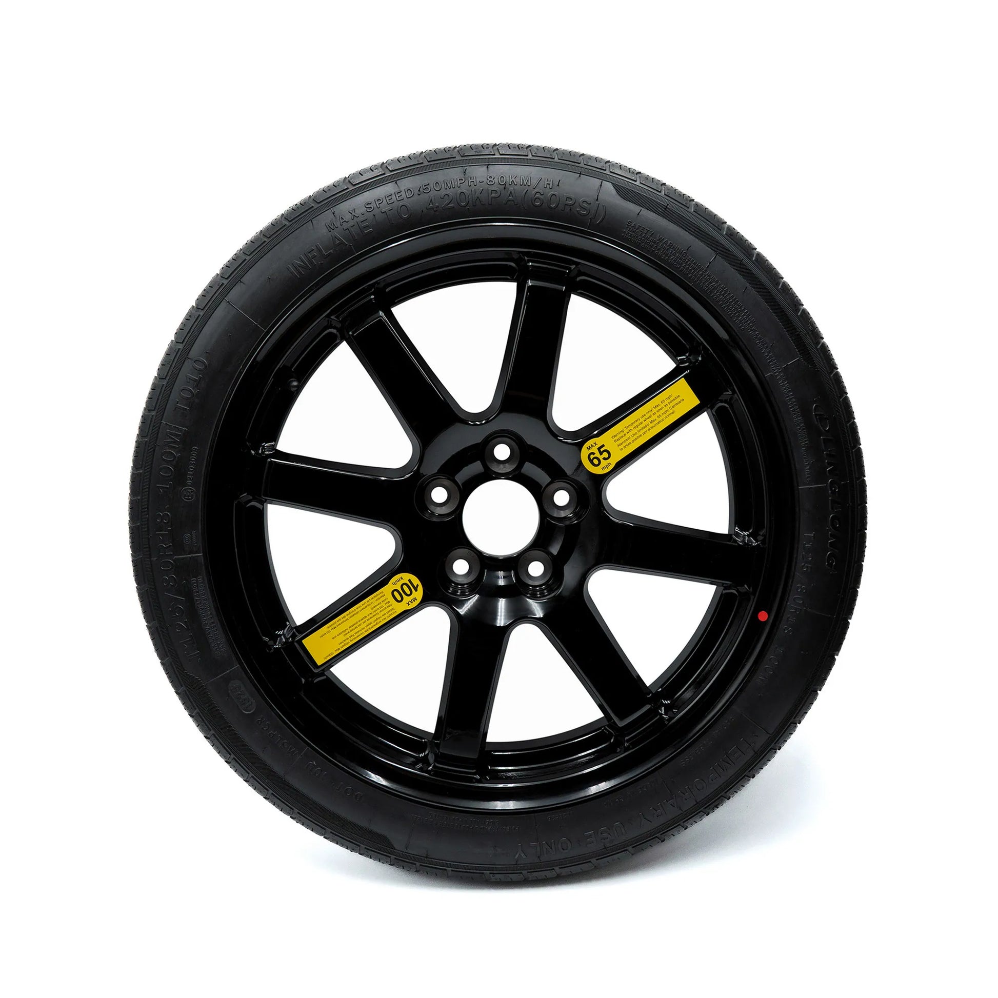 18-Inch T125/80r18 Spare Wheel and Tire - Compatible with Most Vehicles. The EZ Spare Wheel™ provides a dependable solution for vehicle owners in need of a spare tire.