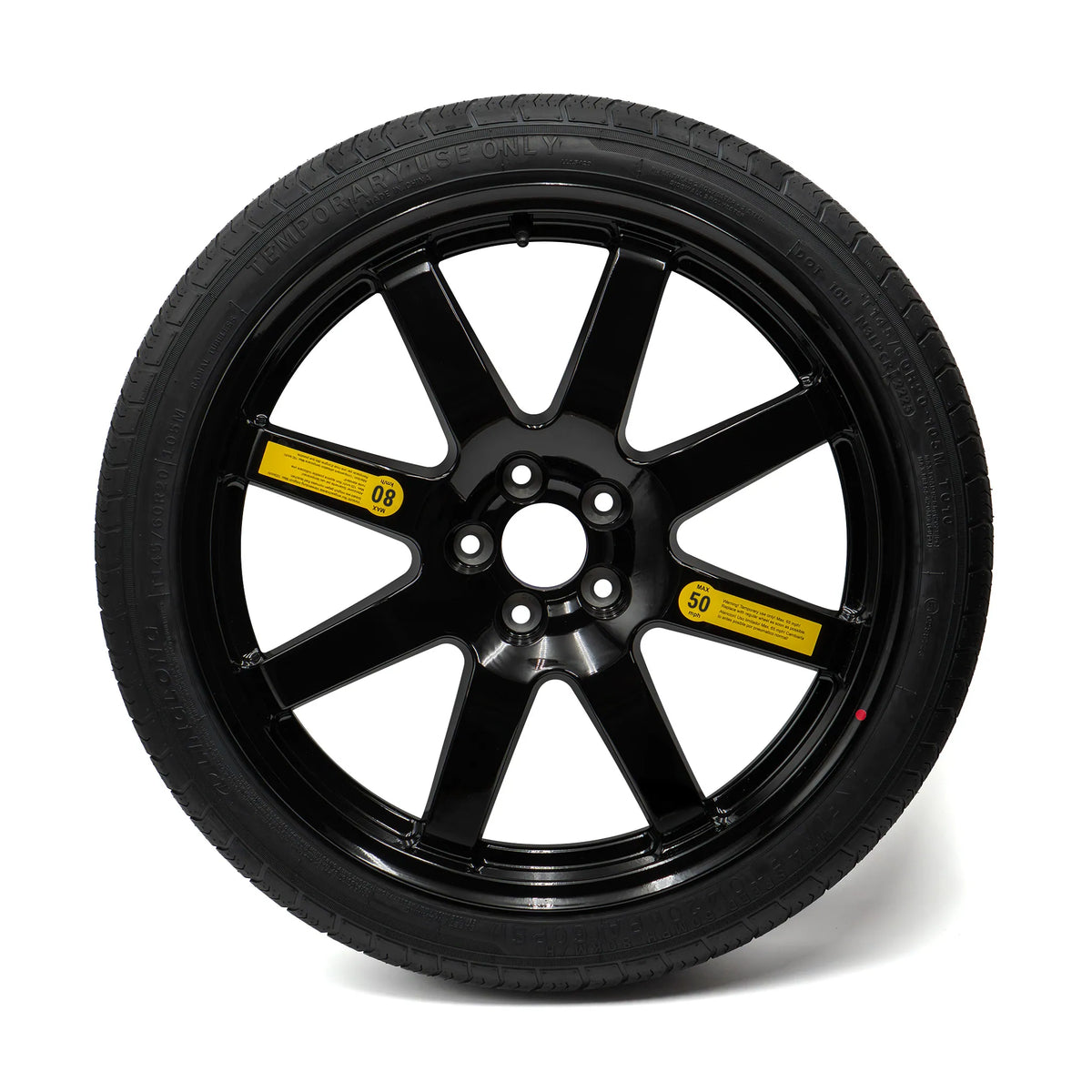 20-inch EZ Spare Wheel with T145/60R20 compact spare tire for the 2017–2026 Tesla Model 3 Performance