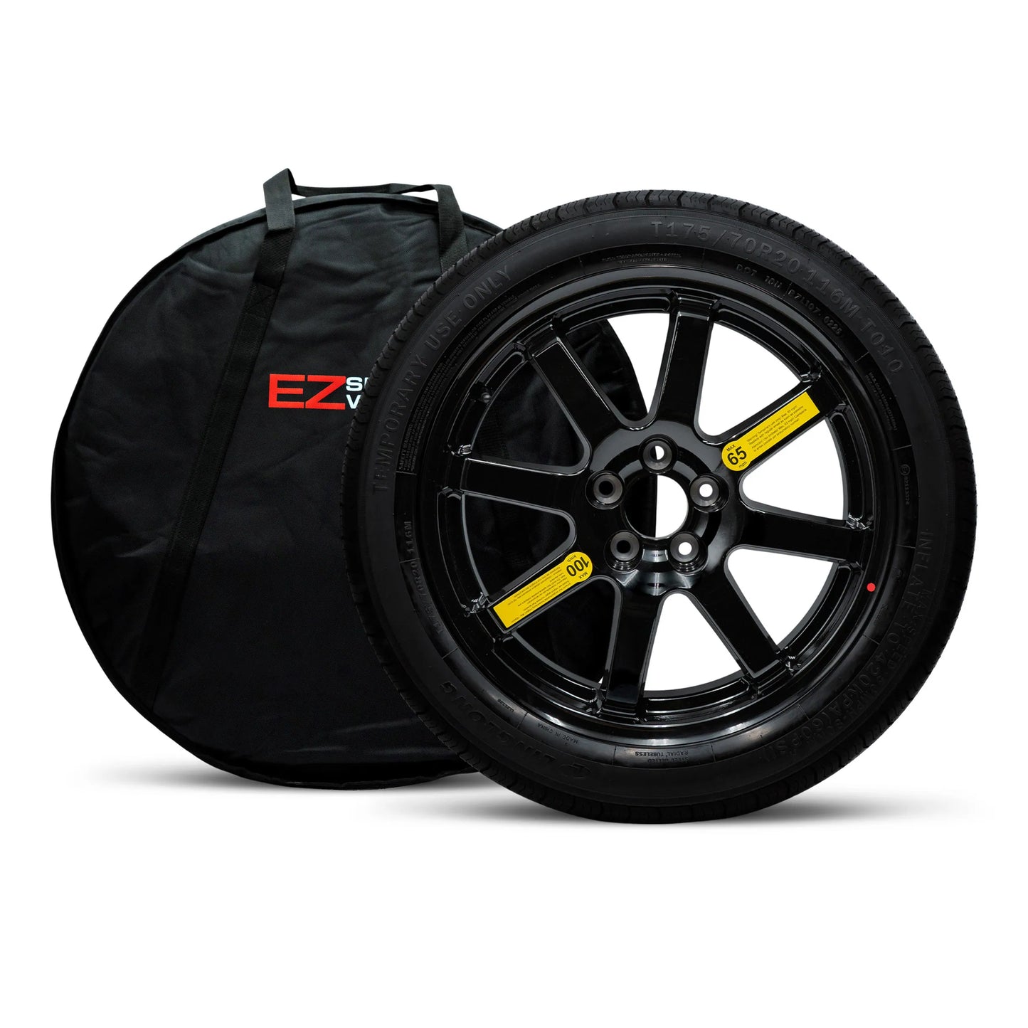20" EZ Spare Wheel with 175/70R20 compact spare tire for the BMW X5 with spare wheel carrying bag.