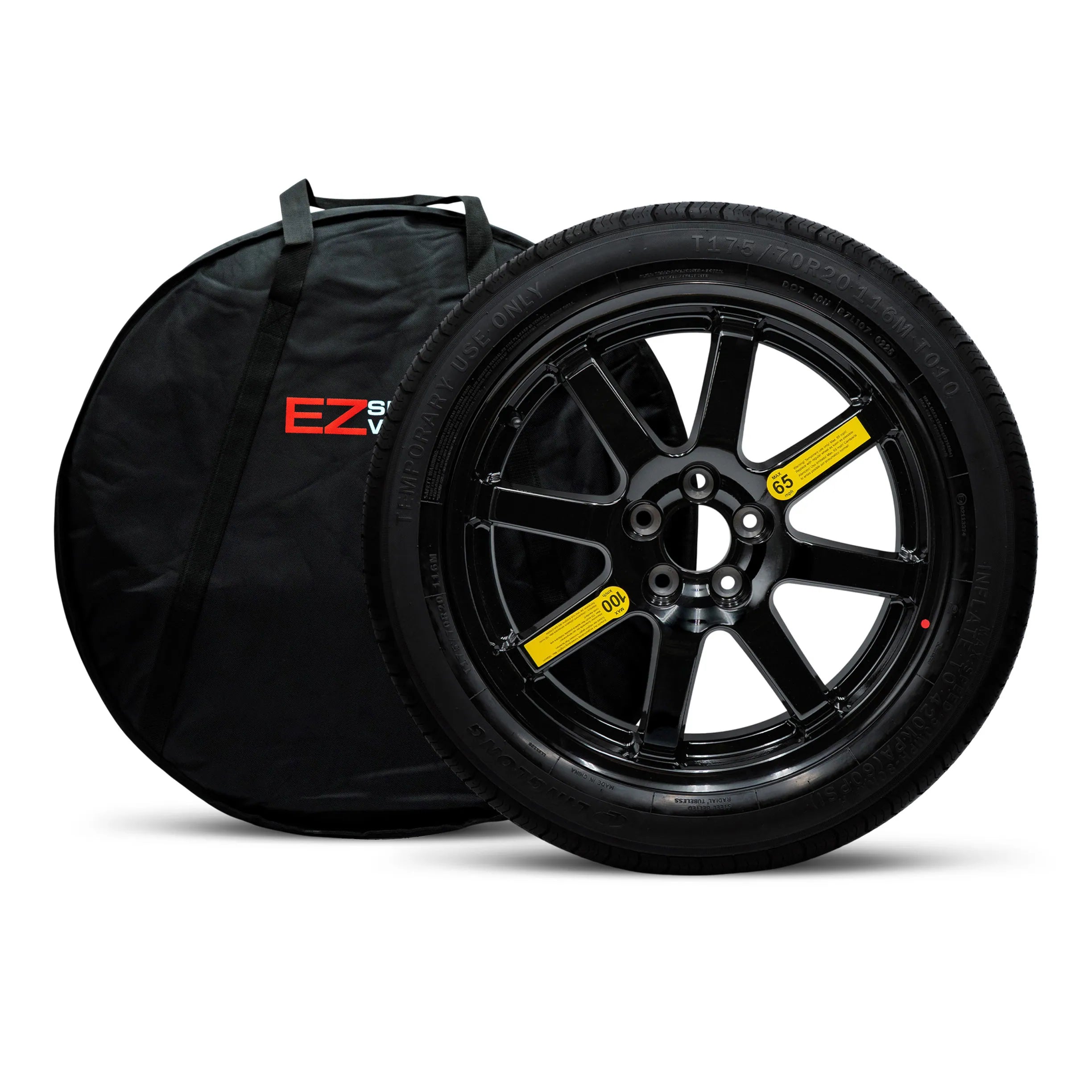 20" EZ Spare Wheel with 175/70R20 compact spare tire for the BMW X5 with spare wheel carrying bag.