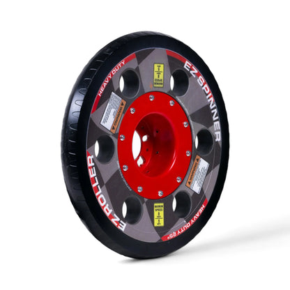 Backside view of EZ Roller-Spinner 25 inch heavy-duty bearing wheel.