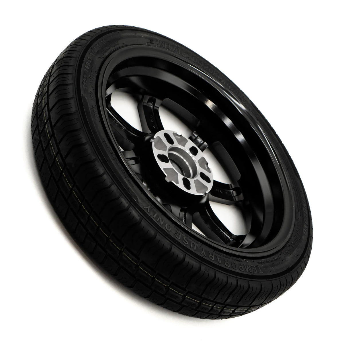 Rear view of EZ Spare Wheel with 125/70R17 temporary spare tire