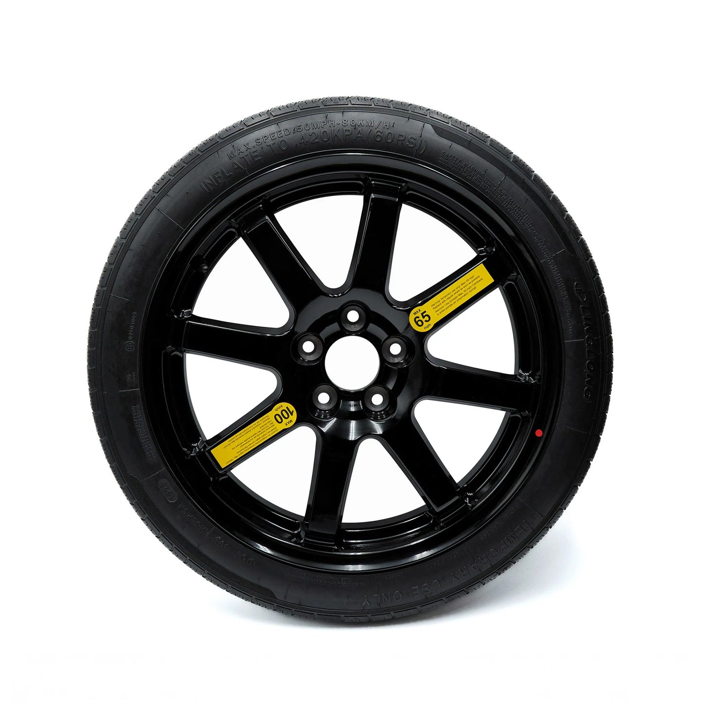 18-inch EZ Spare alloy wheel with T155/90R18 113M temporary-use spare tire for 2022–2026 Hyundai Tucson.