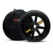 Tesla Model 3 spare tire kit with EZ Spare Wheel, T125/80R18 tire and carrying bag.