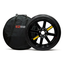 20-inch EZ Spare Wheel with T145/65R20 compact spare tire and premium carrying bag for Tesla Model S Performance (2012–2026).