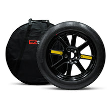 Tesla Model Y spare tire kit with 18-inch EZ Spare Wheel, T145/85R18 tire, lug nuts, Torx key and premium carrying bag